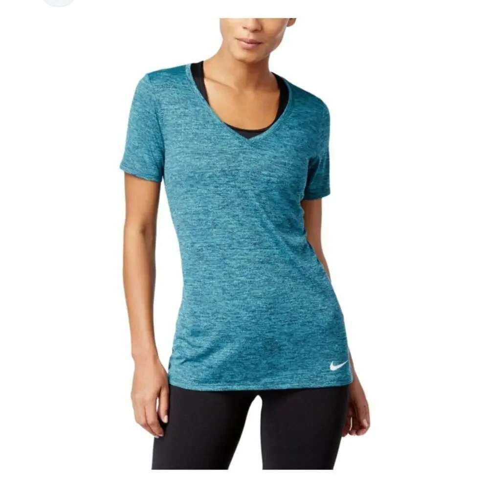 Nike Dri Fit Training Tshirt Teal Green Blue Size XS